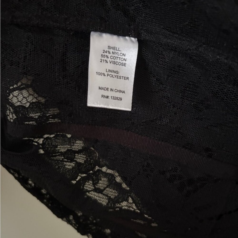 NEW Helsa Lace Column Dress Sheer Bustier Maxi Black | XS - Picture 16 of 16